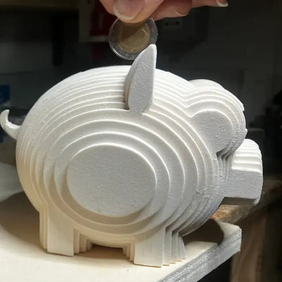 C066-Piggy bank scroll saw project pattern