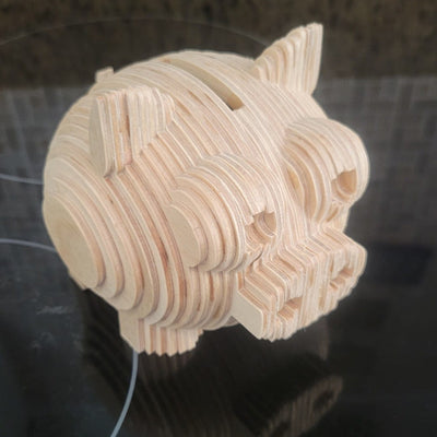 C066-Piggy bank scroll saw project pattern