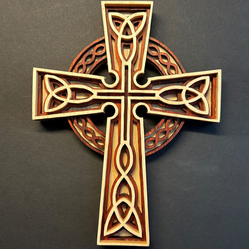 C69-celtic cross scroll saw project - Alex Fox pattern