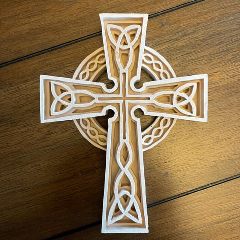 C69-celtic cross scroll saw project - Alex Fox pattern