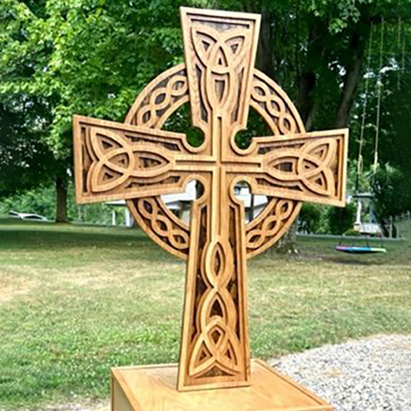 C69-celtic cross scroll saw project - Alex Fox pattern
