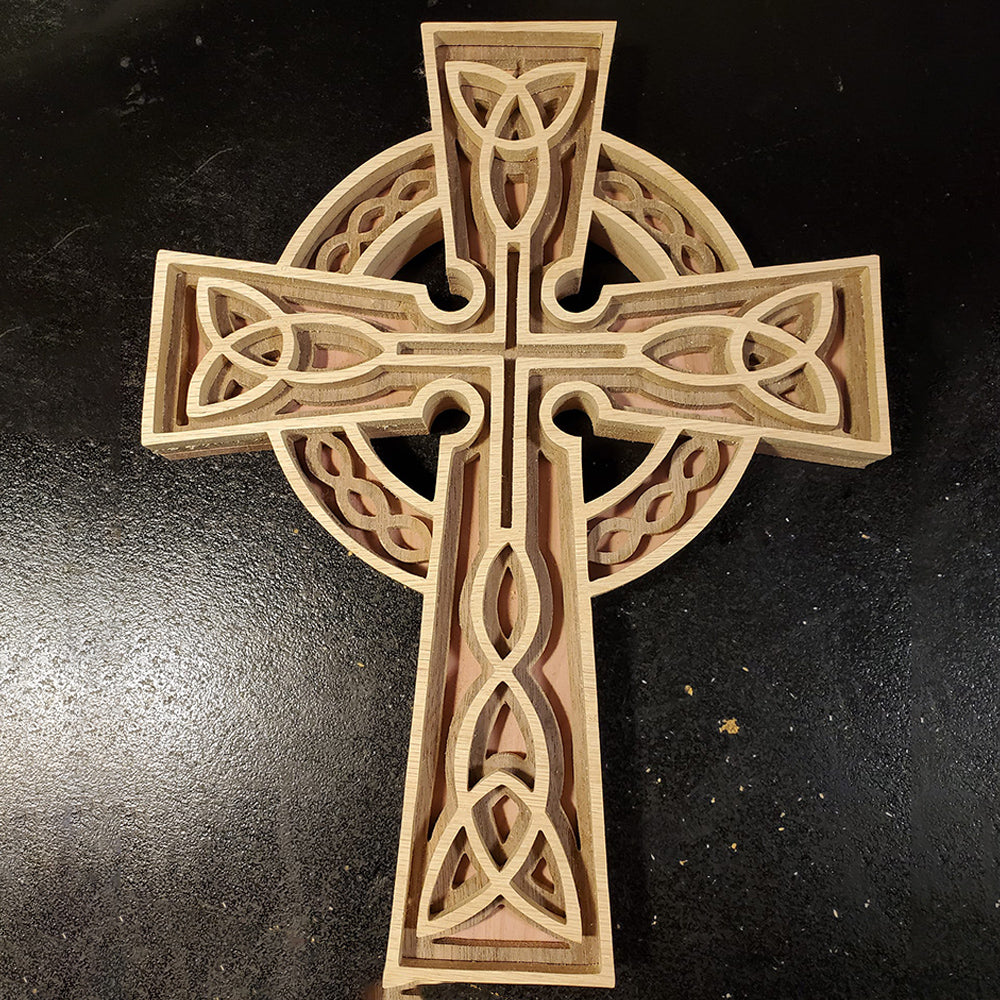 C69-celtic cross scroll saw project - Alex Fox pattern