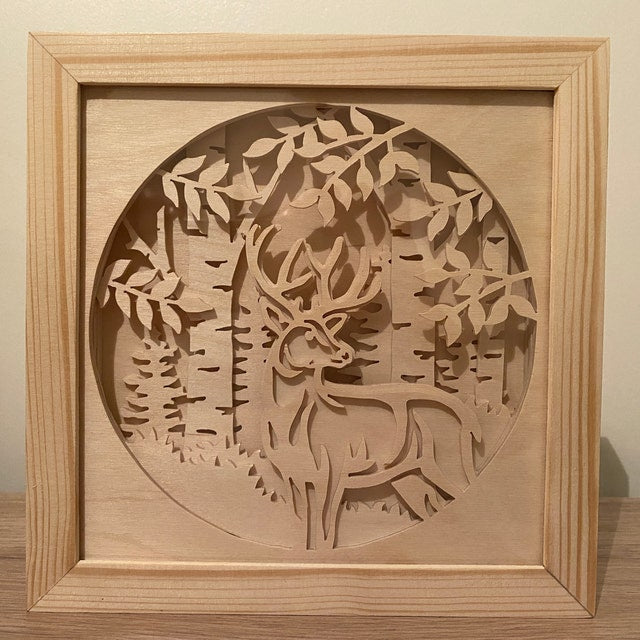 C71-deer scroll saw project - Alex Fox pattern