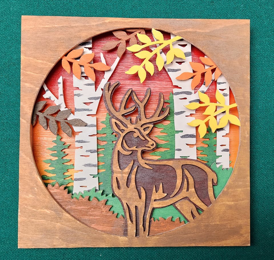 C71-deer scroll saw project - Alex Fox pattern