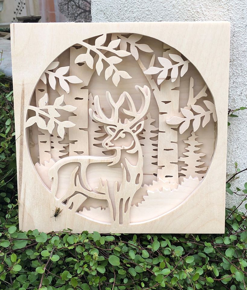 C71-deer scroll saw project - Alex Fox pattern
