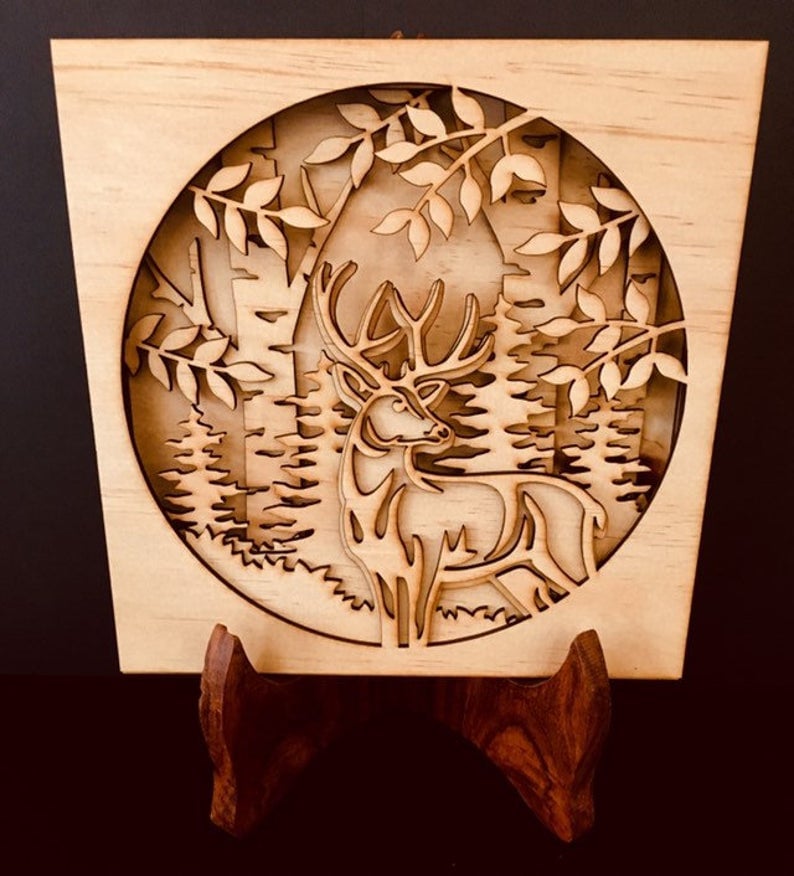 C71-deer scroll saw project - Alex Fox pattern