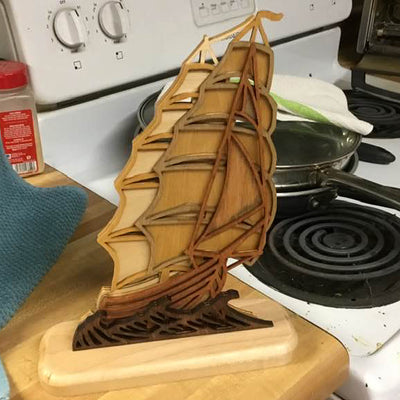 C082-Ship scroll saw project pattern