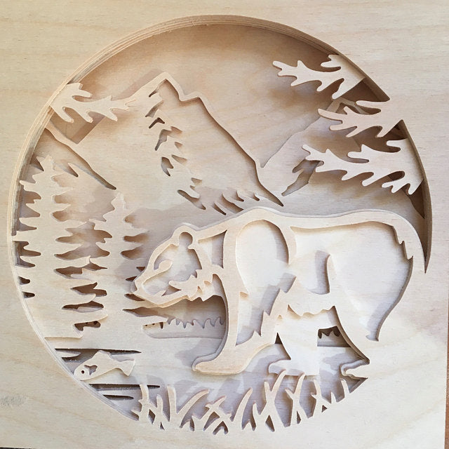 C85-bear scroll saw project - Alex Fox pattern