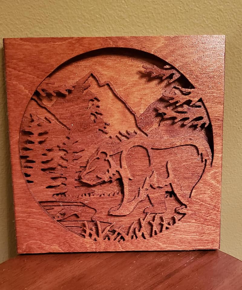 C85-bear scroll saw project - Alex Fox pattern