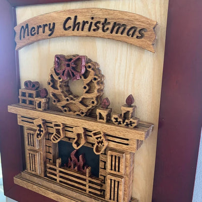 C088-Christmas fireplace