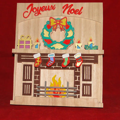 C088-Christmas fireplace