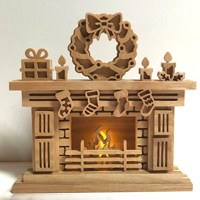 C088-Christmas fireplace