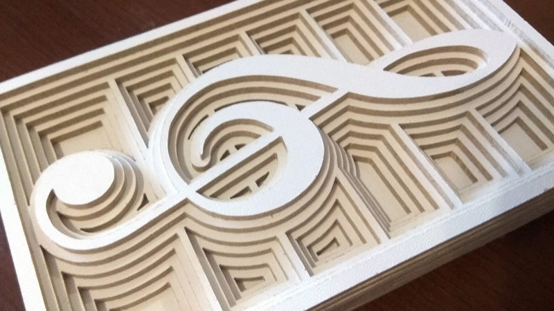 C019-Treble Clef Layered Scroll Saw Pattern - Alex Fox Patterns