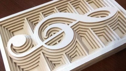 C019-Treble Clef Layered Scroll Saw Pattern - Alex Fox Patterns