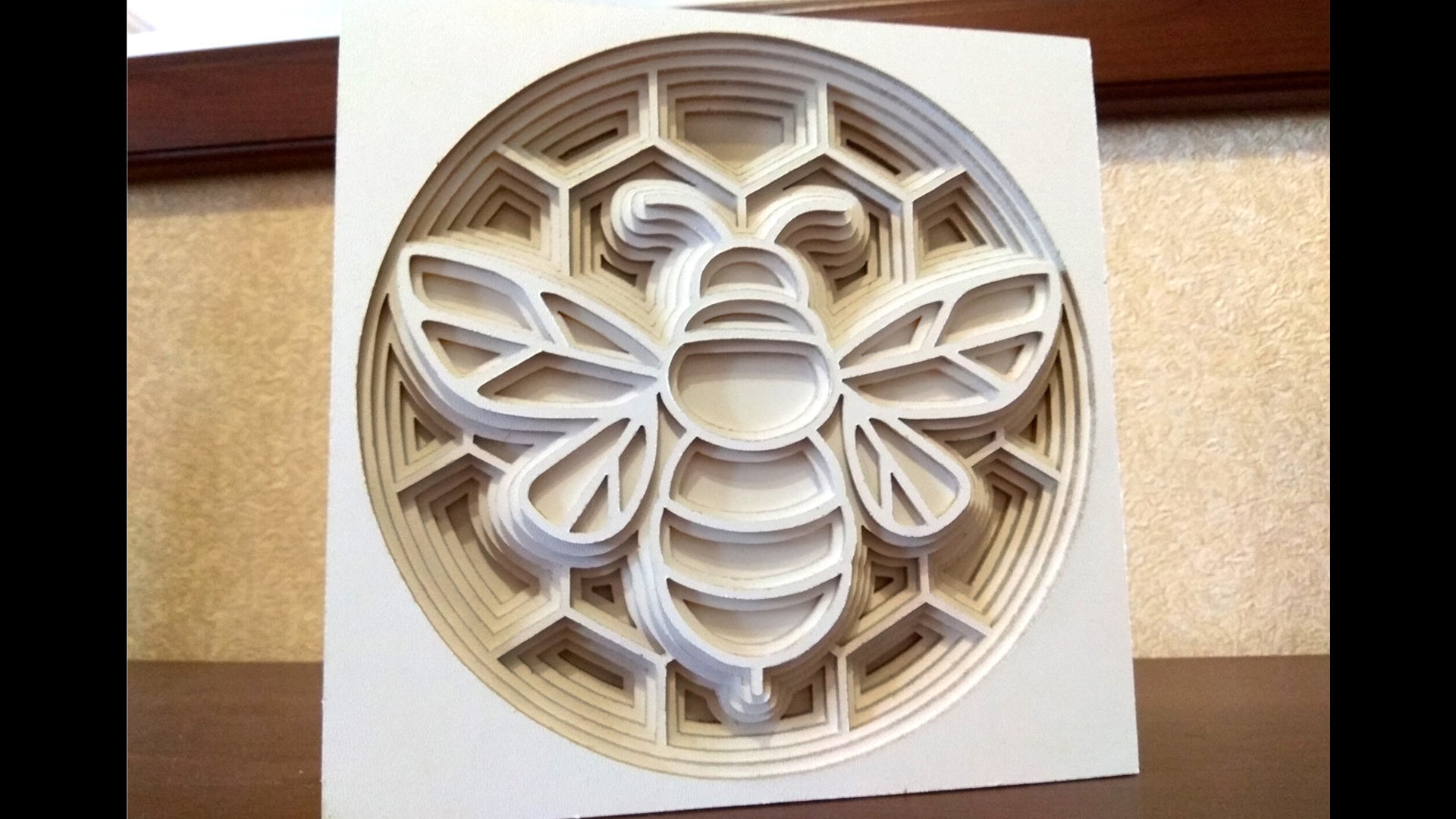 C020-Bee Layered Scroll Saw Pattern - Alex Fox Patterns