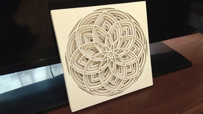 C022-Geometric Ornament Layered Scroll Saw Pattern - Alex Fox Patterns