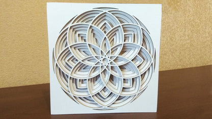 C022-Geometric Ornament Layered Scroll Saw Pattern - Alex Fox Patterns
