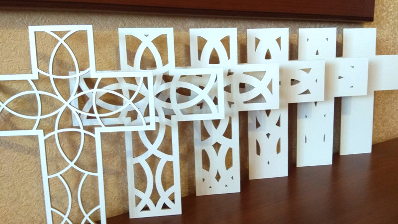 C023-Cross Layered Scroll Saw Pattern - Alex Fox Patterns