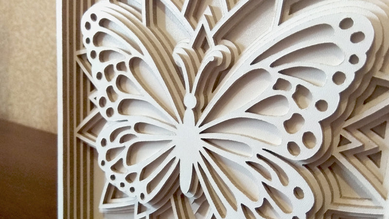 C024-Butterfly Layered Scroll Saw Pattern - Alex Fox Patterns