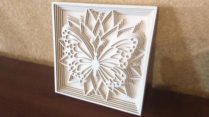 C024-Butterfly Layered Scroll Saw Pattern - Alex Fox Patterns