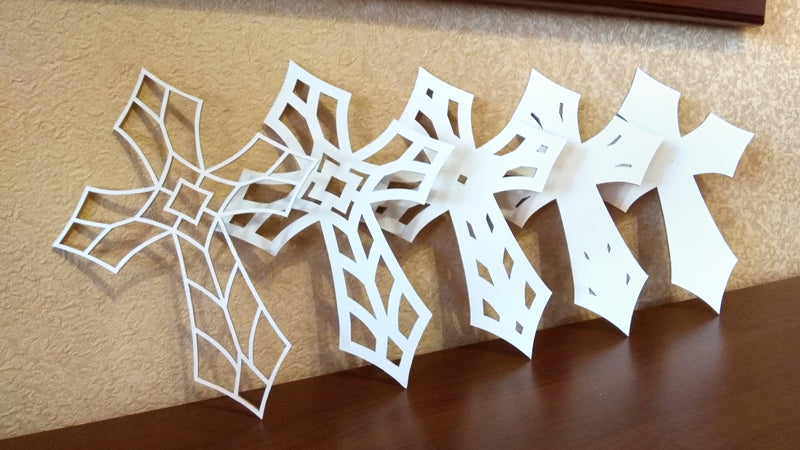 C028-Cross Layered Scroll Saw Pattern - Alex Fox Patterns