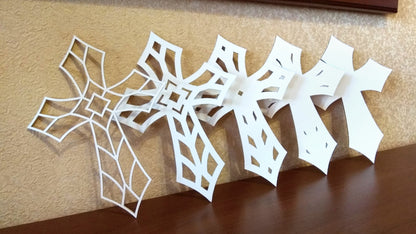 C028-Cross Layered Scroll Saw Pattern - Alex Fox Patterns