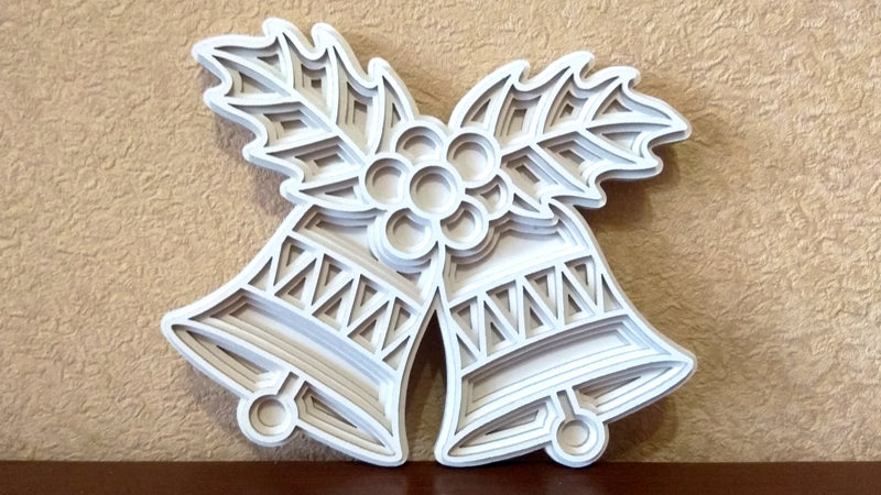 C031-Christmas Bells Layered Scroll Saw Pattern - Alex Fox Patterns