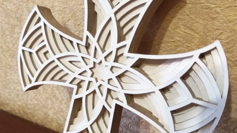 C032-Cross Layered Scroll Saw Pattern - Alex Fox Patterns