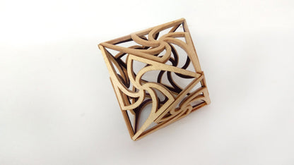 C033-Octahedron Scroll Saw Pattern - Alex Fox Patterns