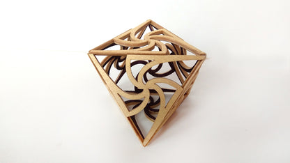 C033-Octahedron Scroll Saw Pattern - Alex Fox Patterns
