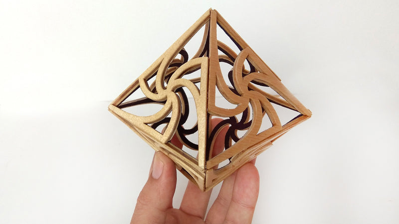 C033-Octahedron Scroll Saw Pattern - Alex Fox Patterns