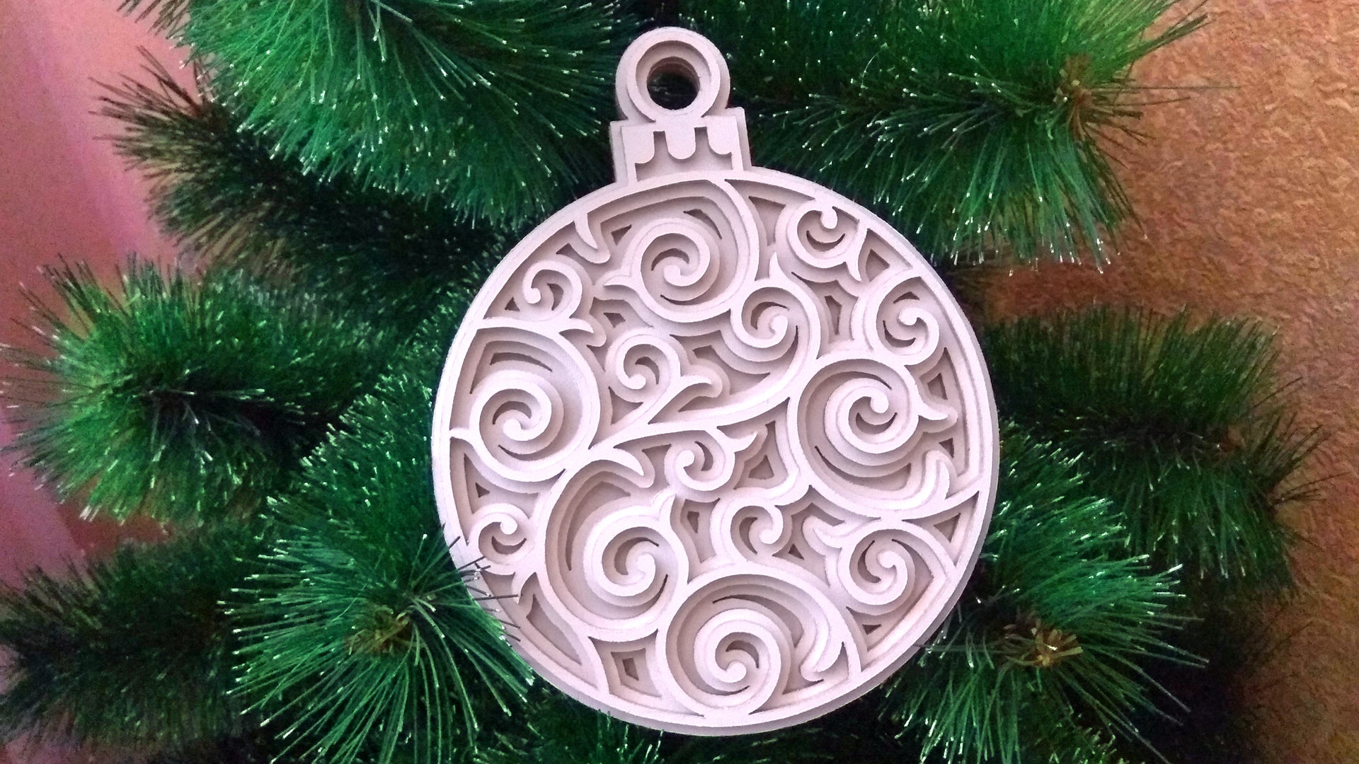 C034-Christmas Ball Layered Scroll Saw Pattern - Alex Fox Patterns