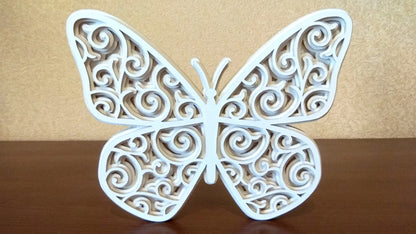 C035-Butterfly Layered Scroll Saw Pattern - Alex Fox Patterns