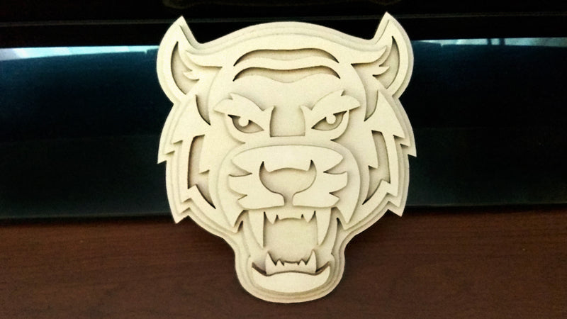 C037-Tiger Layered Scroll Saw Pattern - Alex Fox Patterns