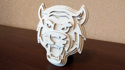 C037-Tiger Layered Scroll Saw Pattern - Alex Fox Patterns