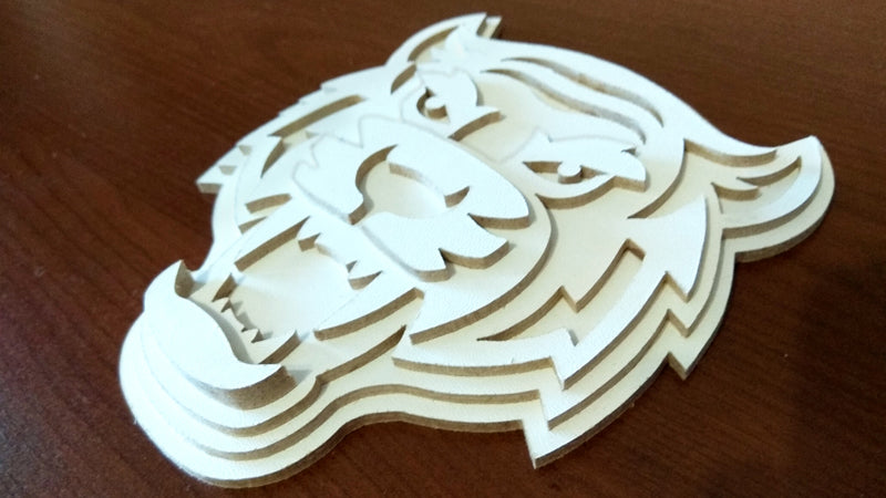 C037-Tiger Layered Scroll Saw Pattern - Alex Fox Patterns