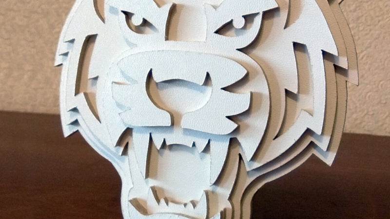 C037-Tiger Layered Scroll Saw Pattern - Alex Fox Patterns