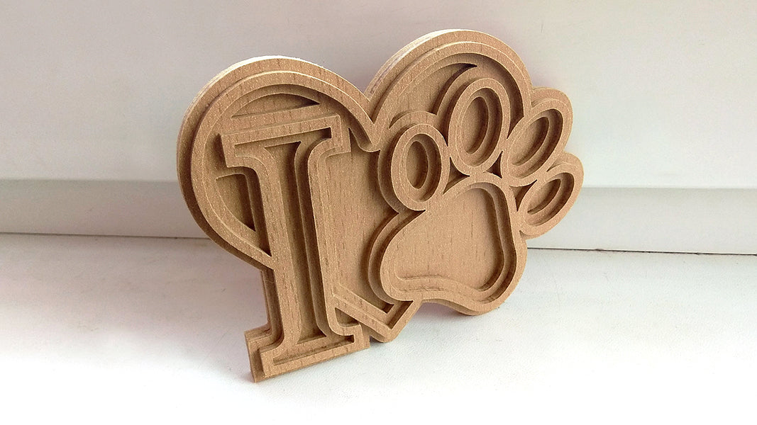 C038-Paw Layered Scroll Saw Pattern - Alex Fox Patterns
