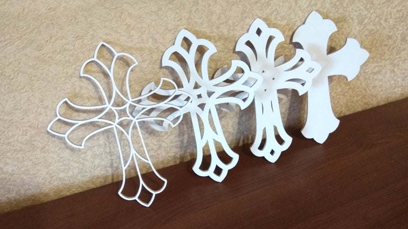 C039-Cross Layered Scroll Saw Pattern - Alex Fox Patterns
