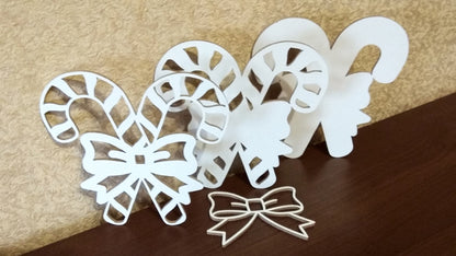 C041-Candy Canes Layered Scroll Saw Pattern - Alex Fox Patterns