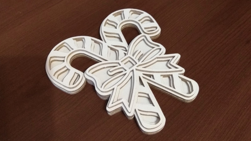C041-Candy Canes Layered Scroll Saw Pattern - Alex Fox Patterns