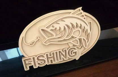 C044-Fishing Layered Scroll Saw Pattern - Alex Fox Patterns