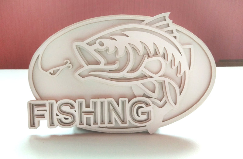 C044-Bass Fishing Layered Scroll Saw Pattern - Alex Fox Patterns