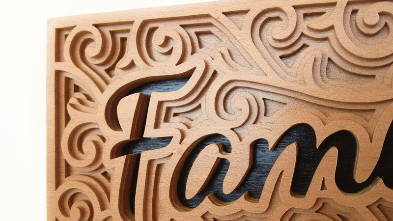 C045-Family Layered Scroll Saw Pattern - Alex Fox Patterns