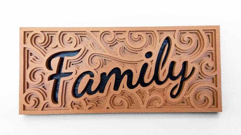 C045-Family Layered Scroll Saw Pattern - Alex Fox Patterns