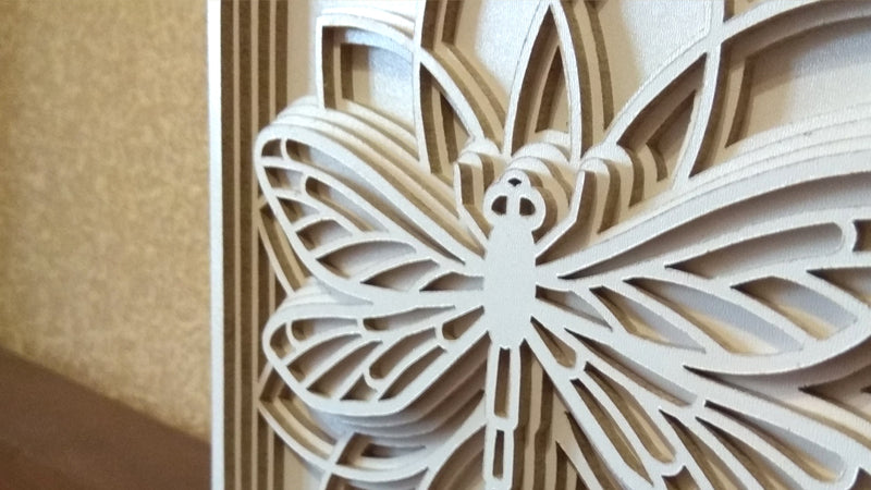 C046-Dragonfly Layered Scroll Saw Pattern - Alex Fox Patterns