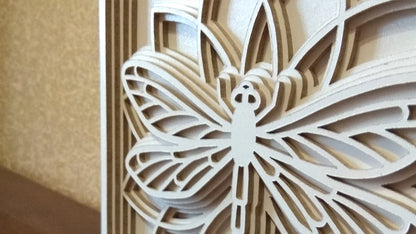 C046-Dragonfly Layered Scroll Saw Pattern - Alex Fox Patterns
