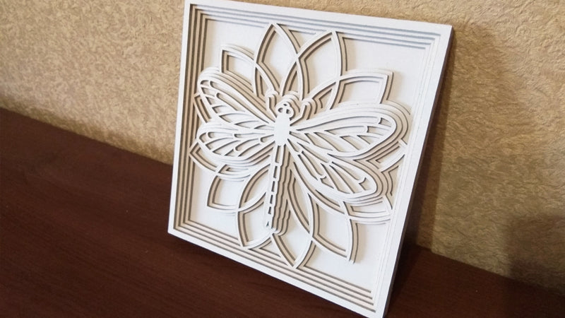 C046-Dragonfly Layered Scroll Saw Pattern - Alex Fox Patterns