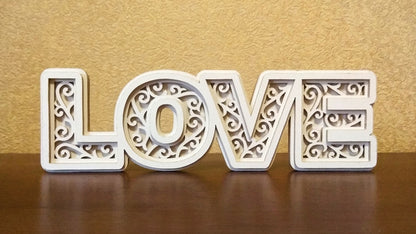 C051-Love Layered Scroll Saw Pattern - Alex Fox Patterns