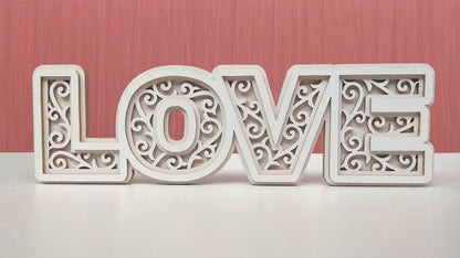 C051-Love Layered Scroll Saw Pattern - Alex Fox Patterns